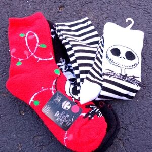 The Nightmare Before Christmas Socks Lot of 2